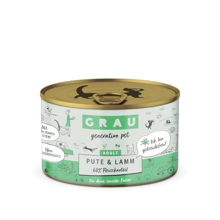 GRAU Adult Graanvrij 6 x 200 g Kattenvoer - Kalkoen & Lam
