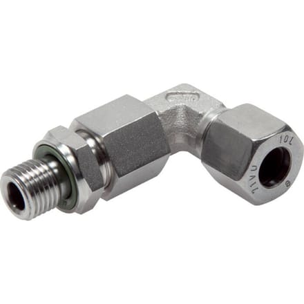 18L & G1/2'' RVS L-Vorm Knelfitting Buitendraad 315bar Verstelbaar ISO 8434-1