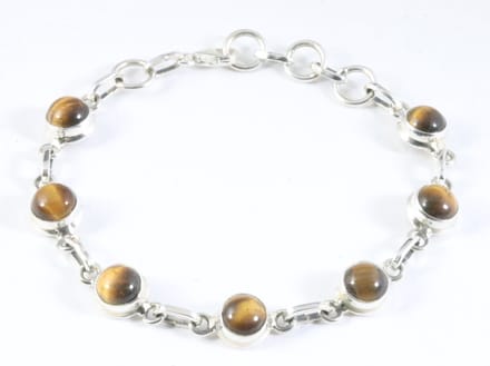 Zilveren armband met tijgeroog