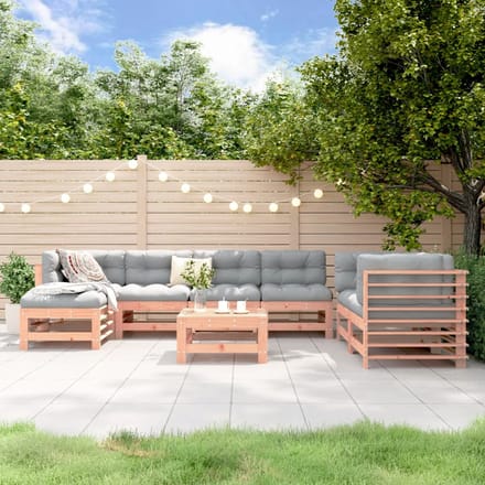 vidaXL - 8-delige - Loungeset - massief - douglashout