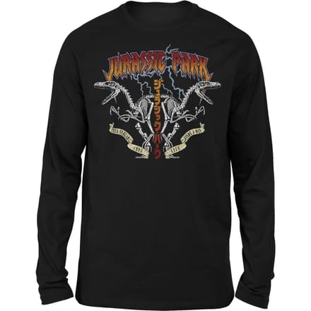 Jurassic Park Raptor Twinz Unisex Long Sleeved T-Shirt - Zwart - S