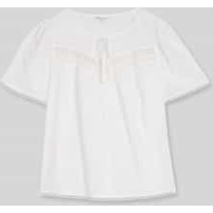 regular fit blouse van een katoen-viscosemix met haakdetails