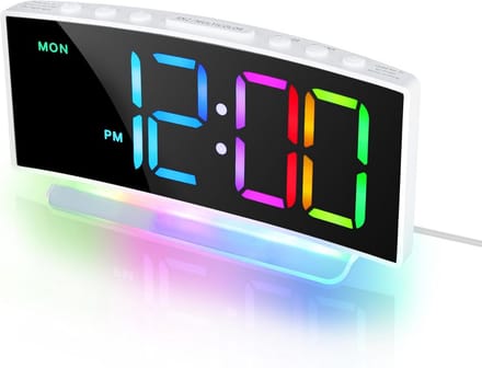 Digitale Wekker met RGB Nachtlampje en Groot Display