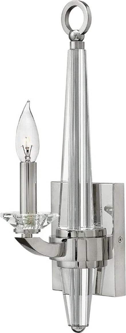 Hinkley LED Wandlamp Ascher | 1X E14 Max 60W | Polished Nickel