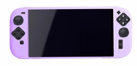 Silicone Bescherm/Grip Hoes Skin + Screenprotector geschikt voor Nintendo Switch 2 - Paars