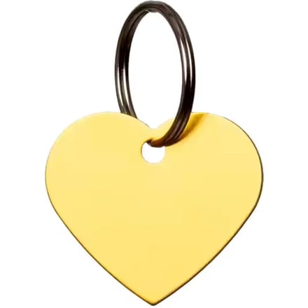 Grooming Deluxe - Naamplaatje hart size M 3,8cm gold