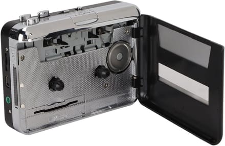 Cassette Speler met Oordoppen, Ideaal voor Duidelijke Geluidskwaliteit, Compact en Draagbaar Ontwerp, USB Aansluiting