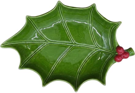 Clayre & Eef Decoratie schaal Groen Keramiek