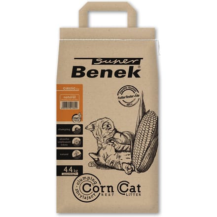 - 7 l (ca. 4,4 kg) Super Benek Corn Cat Natural - Kattenbakvulling