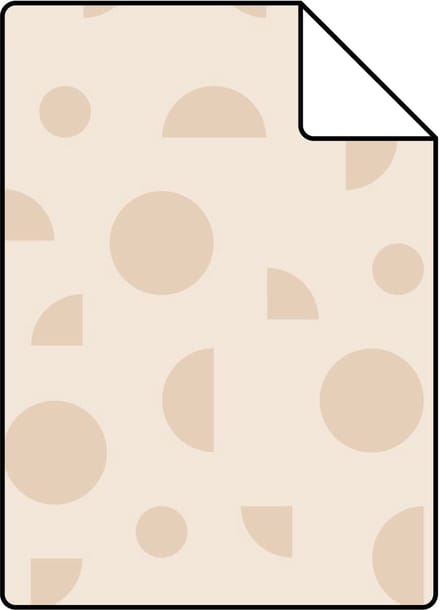 Proefstaal ESTAhome behang grafisch motief beige - 26.5 x 21 cm - 139749-S