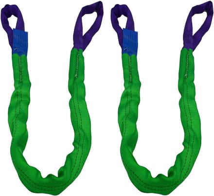 Set van 2 Polyester Hefsjablonen 50mm Breed 2 Ton Sterk voor Zwaar Tillen