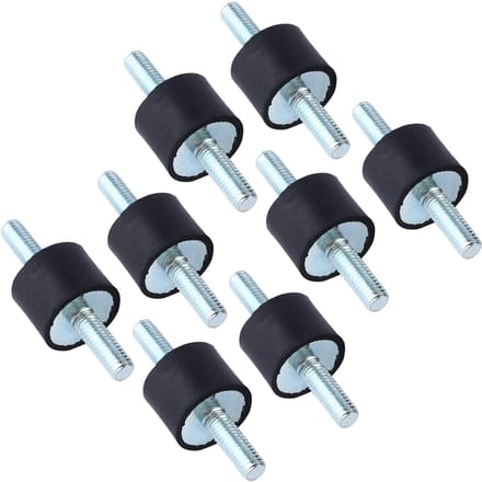 8 Stuks Rubberen Isolatorbevestigingen Anti-Vibratie Studs Dubbelzijdige Schroef M6 20x15