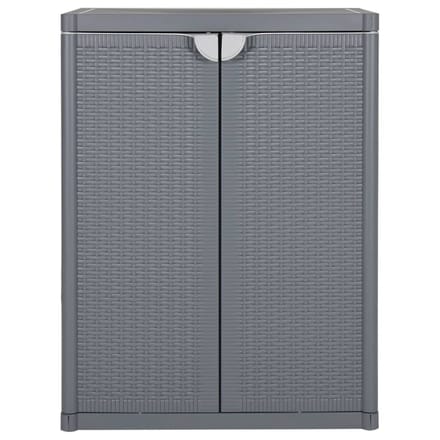 vidaXL - Tuinkast - 65x45x88 - cm - polypropeen - rattan - grijs