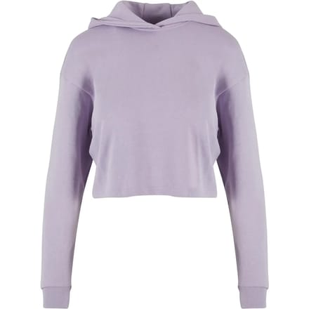 Urban Classics - Oversized Light Terry Crop Hoodie - M - Lila