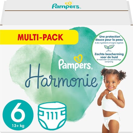 Pampers Harmonie - Maat 6 (13kg+) - 111 Luiers - Multi-Pack