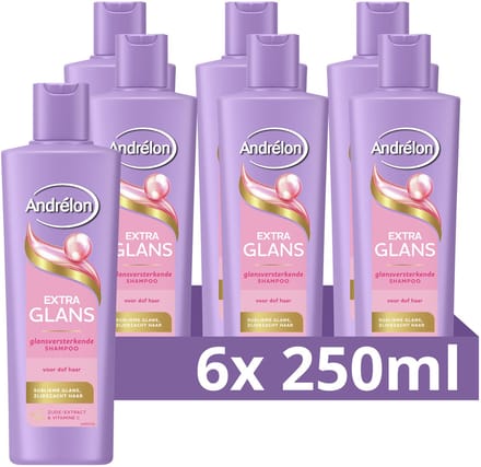 Andrélon - Shampoo - Extra Glans - 6 x 250 ml