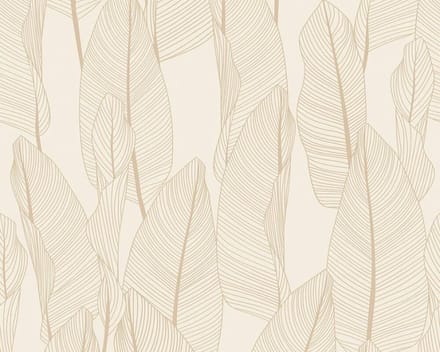 GROTE BEIGE BLADEREN BEHANG - AS Creation Exotic Life