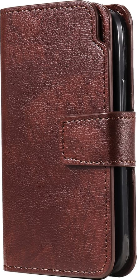 Hoesje geschikt voor iPhone 15 Pro Max - Bookcase - Pasjeshouder - Portemonnee - Luxe - Kunstleer - Bruin