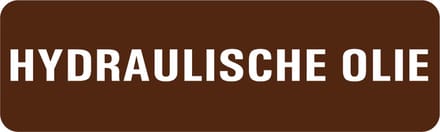 Hydraulische olie sticker, 100 x 30 mm