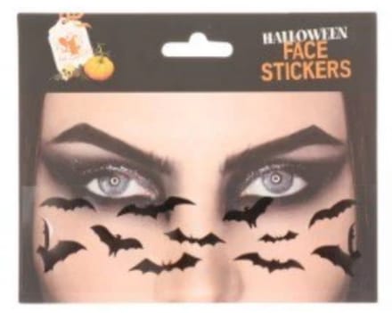 Face Stickers Vleermuis - Halloween Stickers