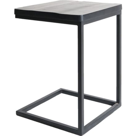 Laptoptafel Roos - Zwart blad - Zwart onderstel