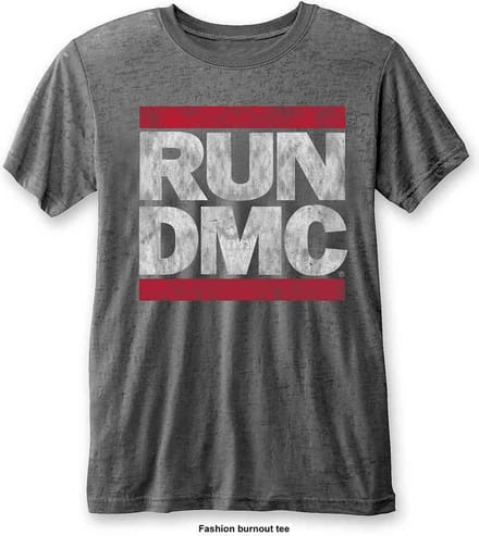 Run DMC - DMC Logo Heren T-shirt - S - Grijs