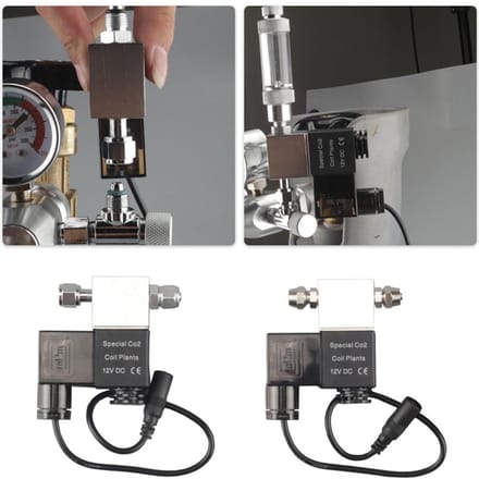 DC 12V Uscita électrovalve acquario système di CO2 regolatore valvola single head-EU plug