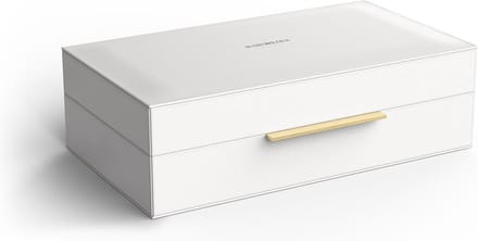 Multifunctionele box - BROWNIE BOX L, wit/goud.