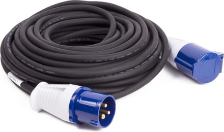 Benson Verlengkabel - Neopreen - IP44 - 20 meter - Blauw - Caravan/Camper/Boot