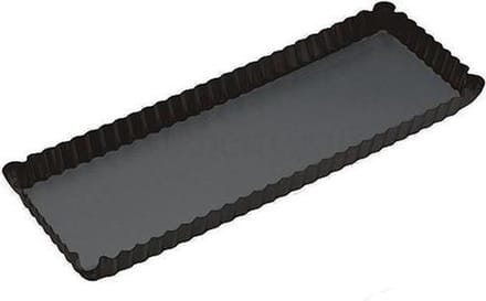Rechthoekige geribbelde bakvorm met losse bodem, 36cm x 13cm - Masterclass