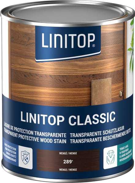 Linitop Classic  - Beits - Decoratieve beschermende beits  - WENGE - 289  - 1 L