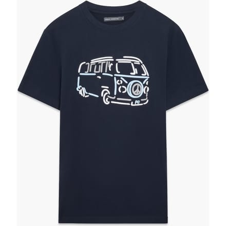 French Connection Camper 3 Colour Marine Größe: S | Bedruckte T-Shirts Outlet | Herren