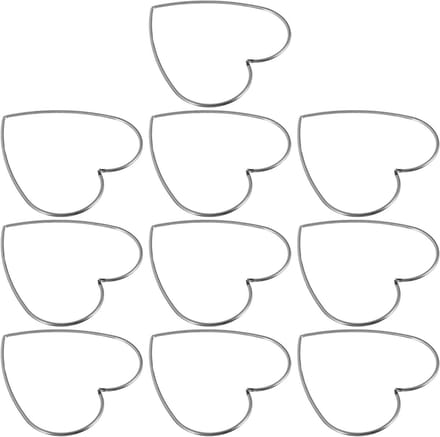 Dromenvanger Ringen - Hartvormige Krans - DIY Knutselen - Stabiele Metalen Constructie - 12 Stuks - Zilver