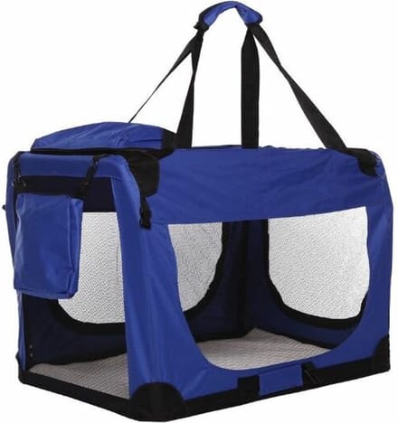 Reisbench Blauw S (60 cm) - Nylon Softbench - Opvouwbaar - Lichtgewicht Hondenbench - Autobench Transportbox