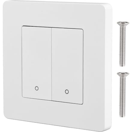 Slimme Lichtschakelaar voor Zigbee 2 Gang Timing Dimmen Omgekeerde Dubbele Bediening Smart Switch Paneel wit