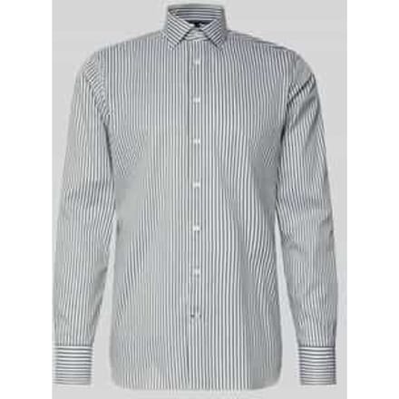 OLYMP Signature Overhemd, Tailored Fit, Signature Kent, Olijfgroen