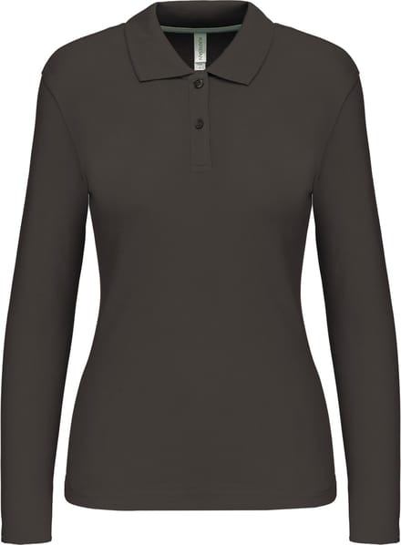 Kariban Damespolo lange mouwen K244 - Dark Grey - M
