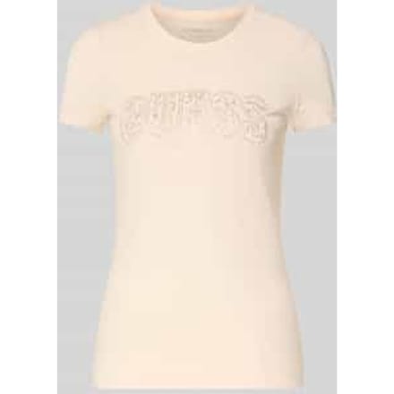 slim fit T-shirt met strass-steentjes