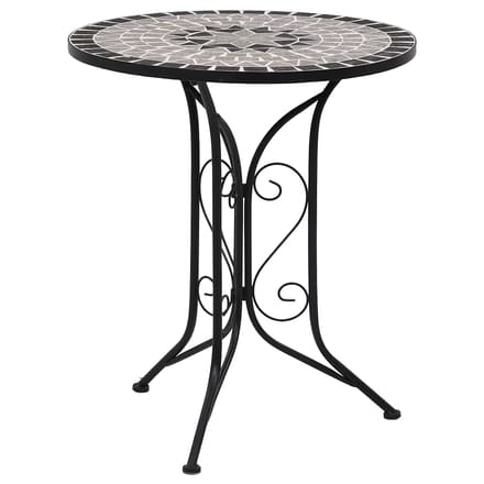 vidaXL - Bistrotafel - mozaïek - 60 - cm - keramiek - grijs