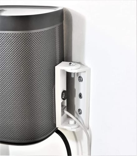 Muurbeugel - Speakerhouder - Draadloze Speaker - Verstelbare Hoek - Compact Ontwerp - Wit