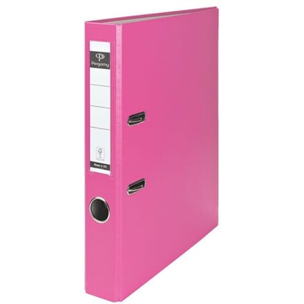 Pergamy Ordner A4 uit PP en papier, rug van 5 cm - Roze