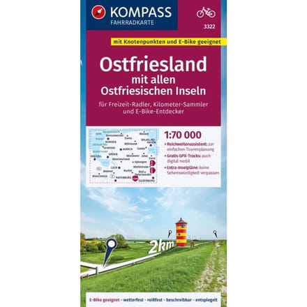 Kompass Fk3322 Ostfriesland - Kompass Fietskaarten