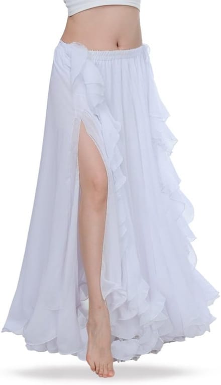 Buikdansrok van hoge kwaliteit voor dames - Chiffon maxirok voor dansperformances en flamenco opleidingen