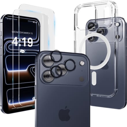 Hoesje - Geschikt voor iPhone 17 Pro Max/iPhone 18 Pro Max - Transparant - 2x Screenprotector - Geschikt voor MagSafe - Camera Lens Protector - Anti Shock