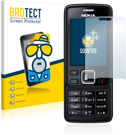 BROTECT - Screenprotector voor Nokia 6300 2007 - Folie Beschermfolie matte 2 Stuks