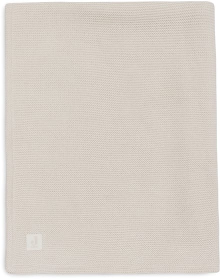 Jollein Baby Deken Wieg - 75x100cm - Basic Knit - Oatmeal/Velvet