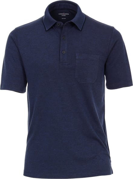 CASA MODA comfort fit poloshirt - marine blauw melange