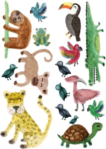 Art for the Home Muurstickers Jungle Dieren