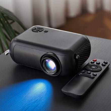 MikaMax Smart Mini Projector - Compacte 100" Beamer met Wifi, HDMI, 1080P, 1800 LUMEN en