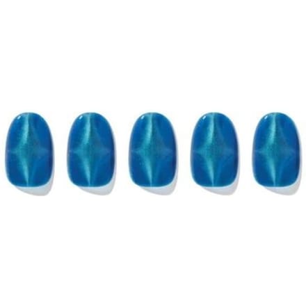 Edgeu, Perfect Gel Nail Wraps, Aimant Trou Bleu ENA 444, Lot de 19 white